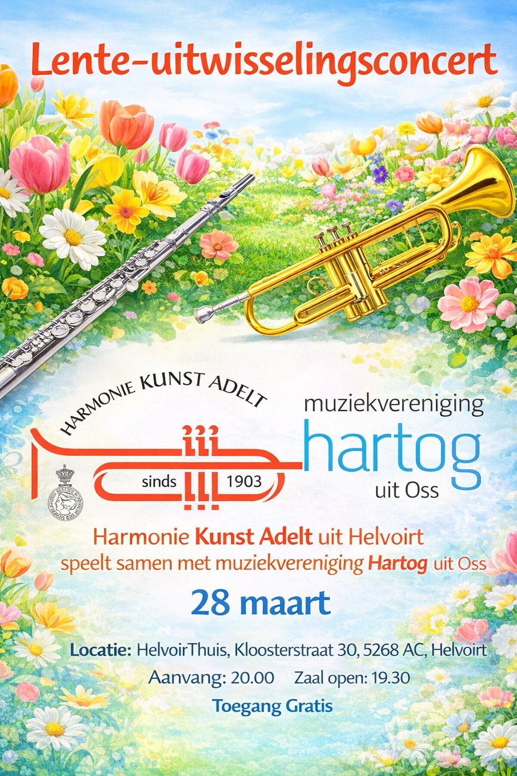 Lente-uitwisslingsconcert 28 maart