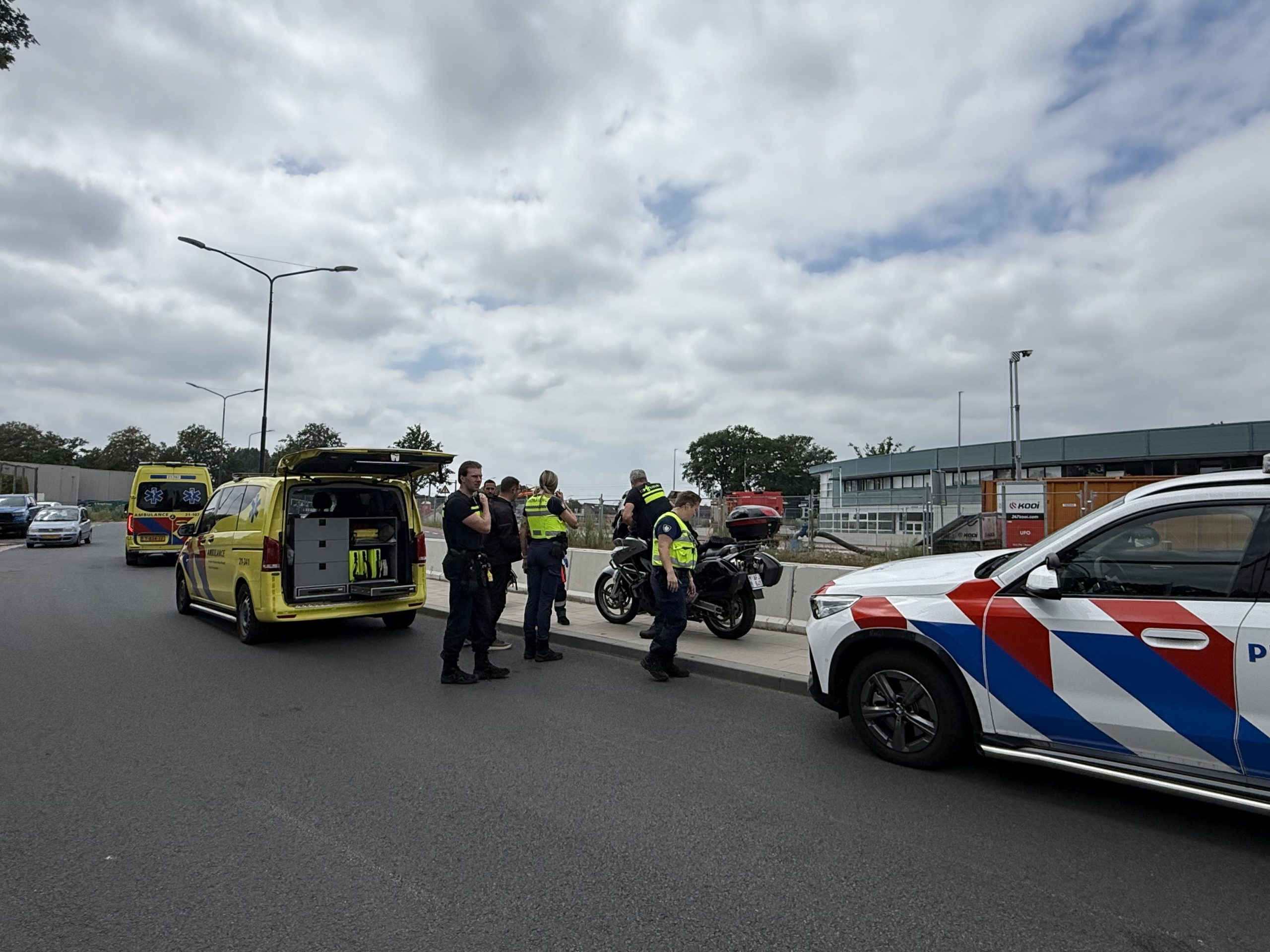 Motorrijder gewond na val bij werkzaamheden aan Laagstraat in Vught