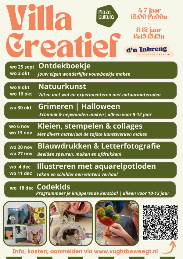 Programma Villa Creatief - september-december 2024