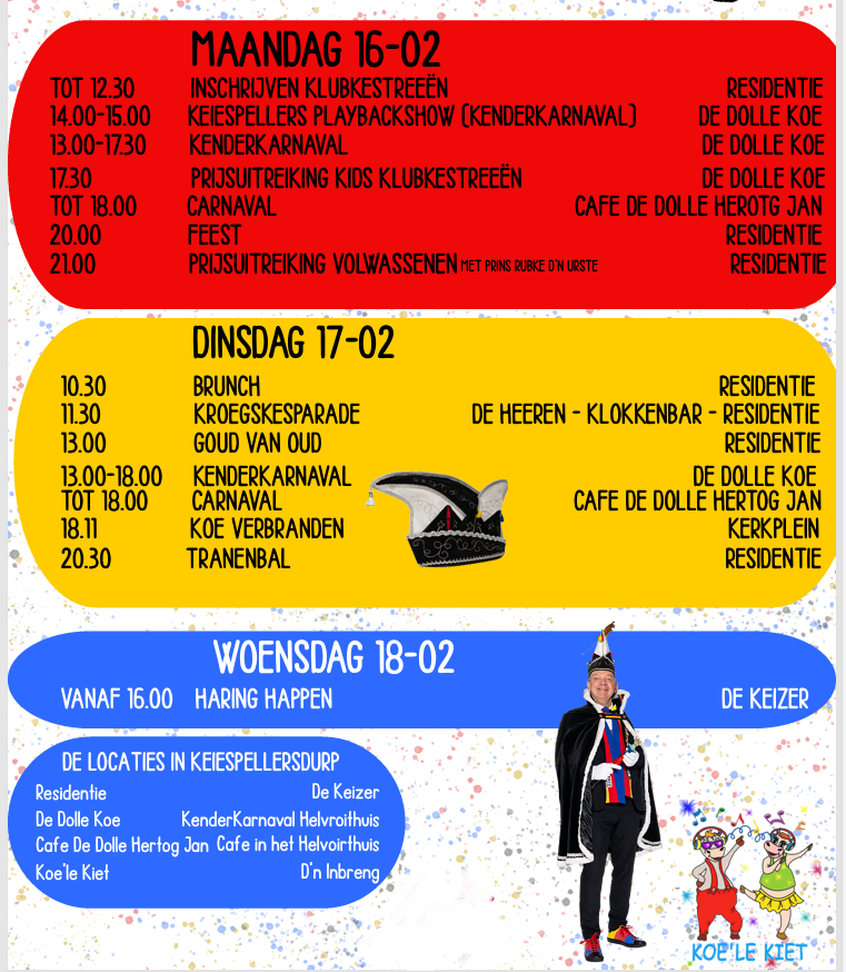 Programma carnaval 2026 helvoirtNet 2