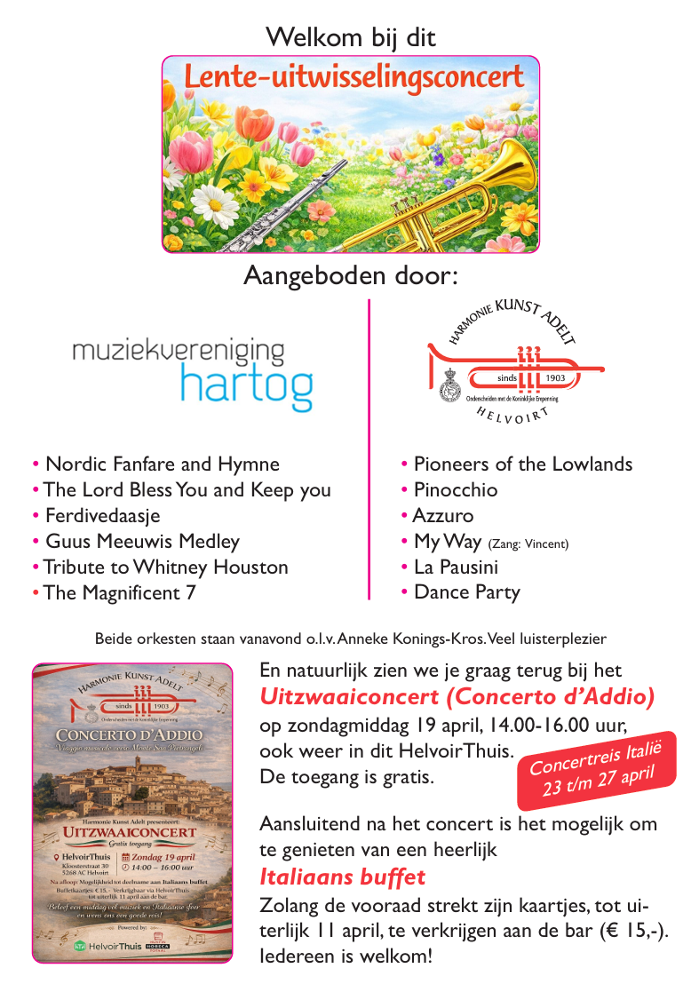 Remembet tot vanavond Harmonie 28mrt26