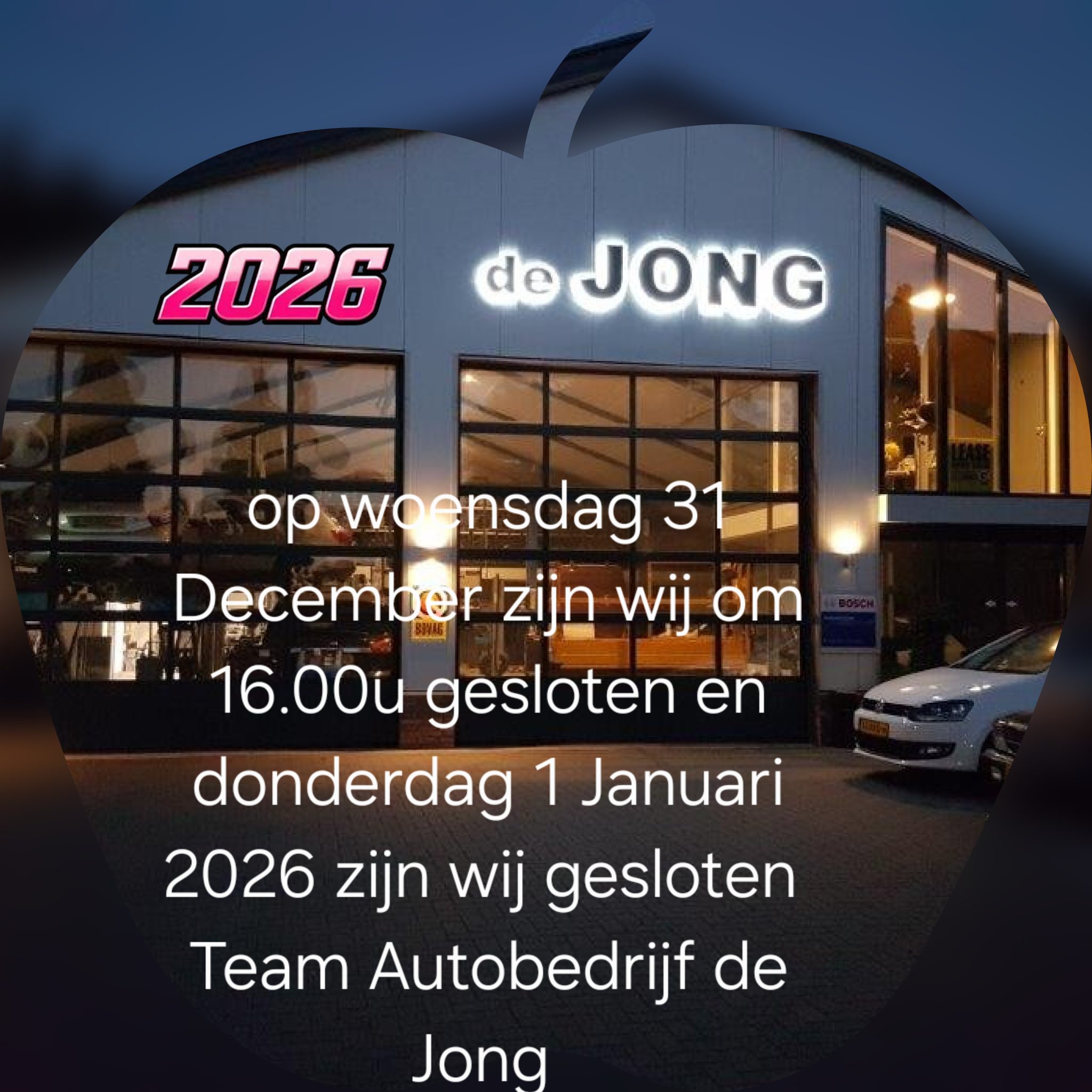 aangepaste openingstijden De Jong