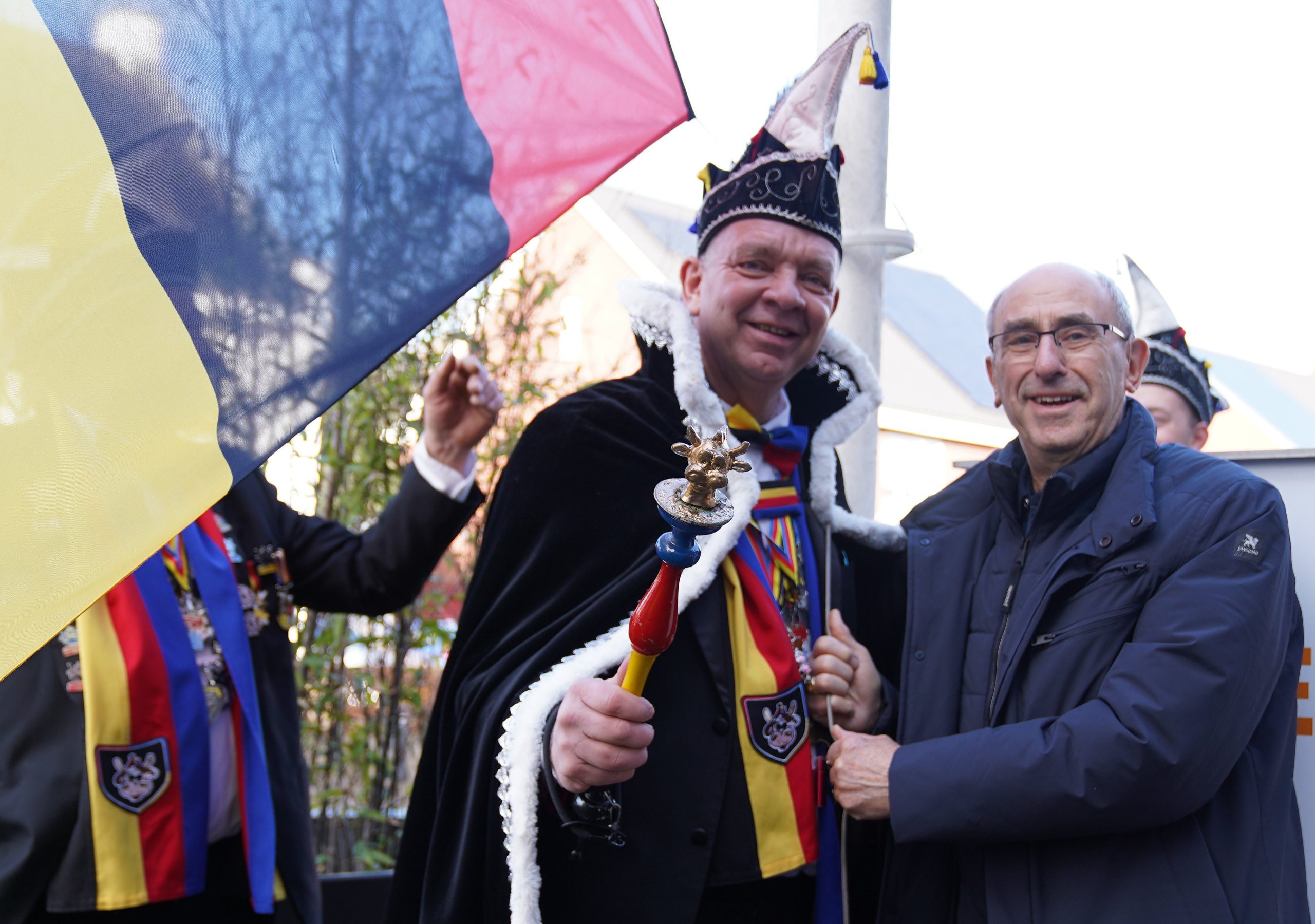 Vlag Keiespellersdurp gehesen bij De Leyenhof in Helvoirt